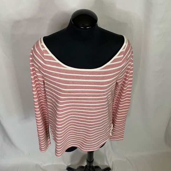 Anthropologie Postcard 9-H15 STCL Striped Boat Beck T-Shirt - Women’s L - Picture 4 of 7